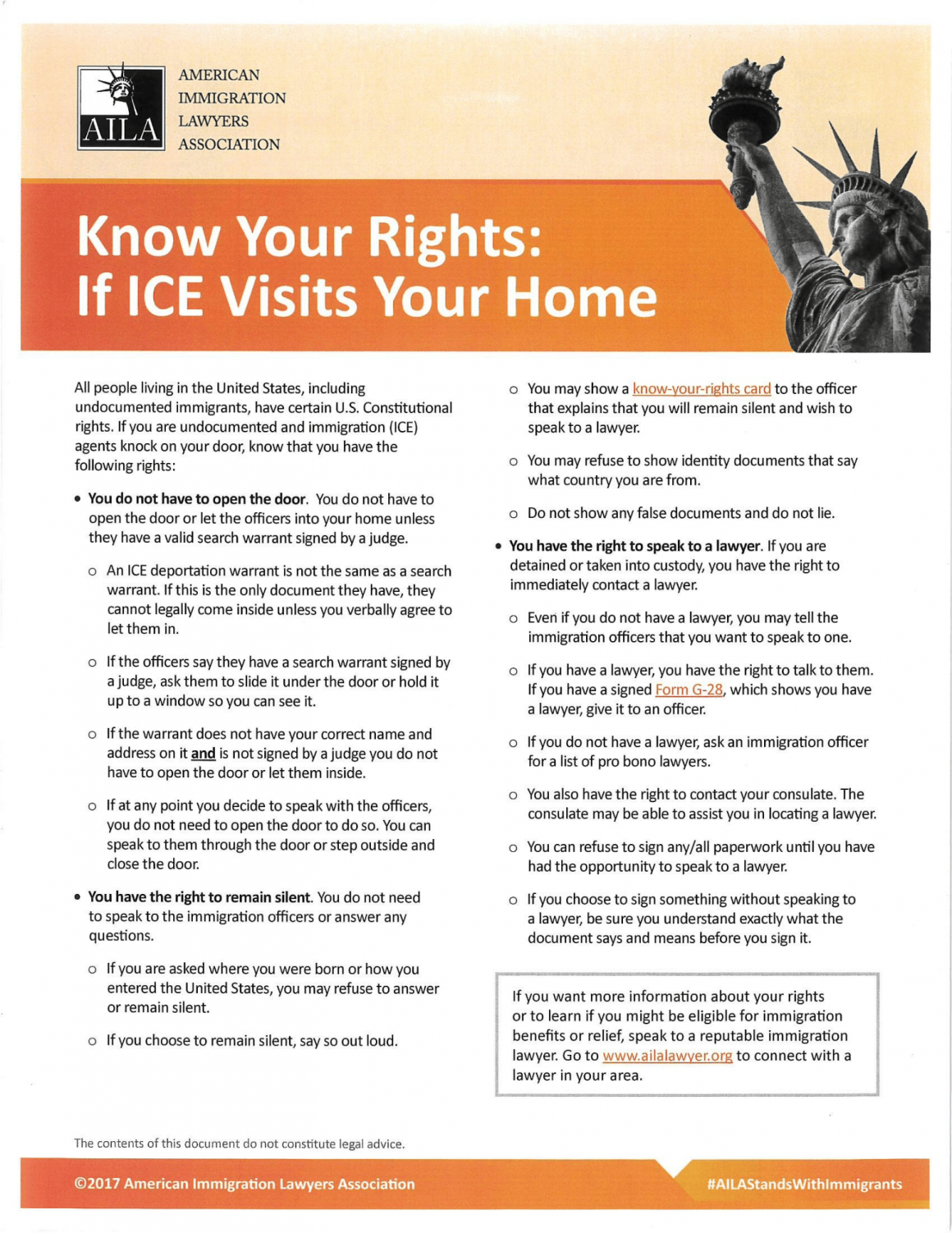 Know your Rights: If ICE Visits Your Home /    Conozca Sus Derechos: Si ICE Visita Su Hogar